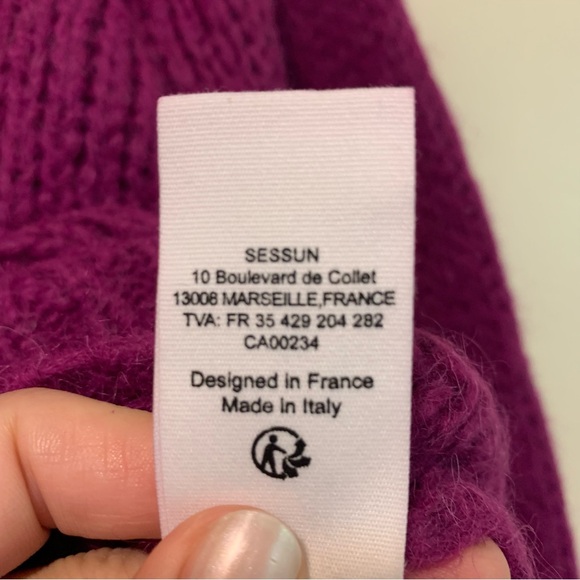 Sessun Mairena magenta Aplaca blend sweater size medium - Picture 6 of 8